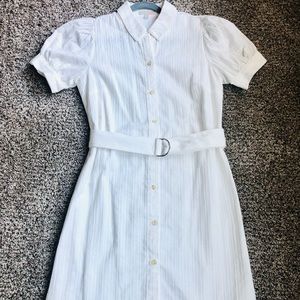 GB white collared shirt dress/short sleeve.SizeS